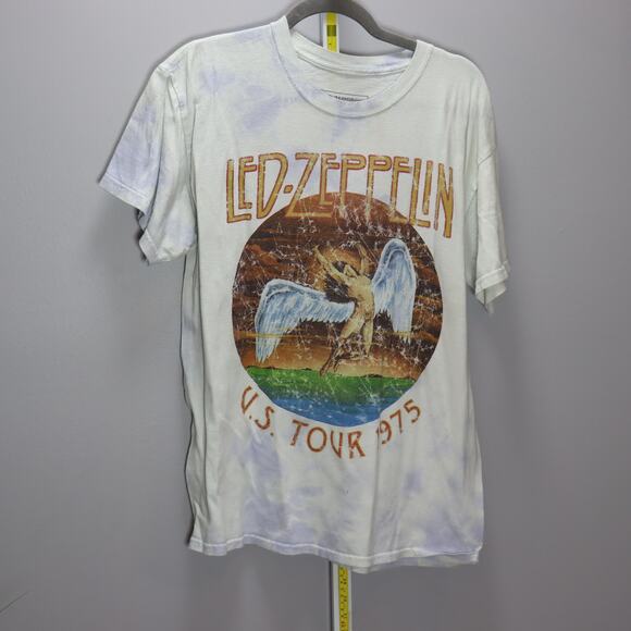 Led Zeppelin 1975 US Tour Graphic T-Shirt M/L Tie-Dye Vintage Style - Picture 1 of 4